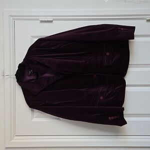 Talbots Purple Eggplant Velvet Blazer